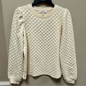 Workshop Republic Clothing Sz XS Ivory Quilted Top NWT